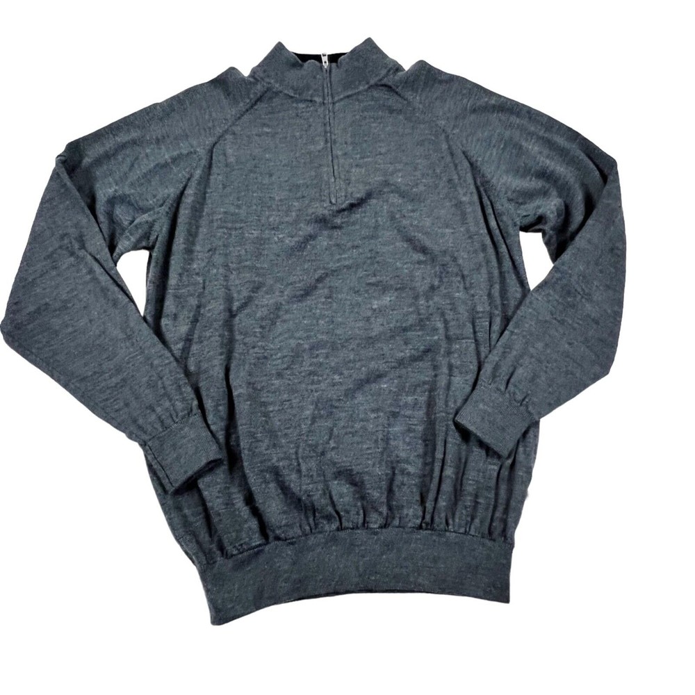 Ping Men's 100% Merino Wool Sensorwarm 1/4 Zip Sweater Jumper Drk Grey Golf Sz M